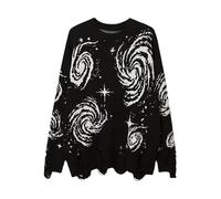 Lafaguw Graphic Sweaters for Women Men Crewneck Pullover Sweater Aesthetic Vintage Knit Tops Goth Aesthetic Clothes