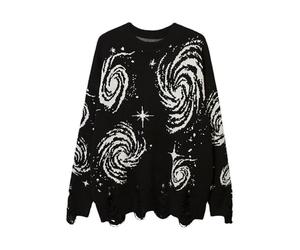 Lafaguw Graphic Sweaters for Women Men Crewneck Pullover Sweater Aesthetic Vintage Knit Tops Goth Aesthetic Clothes