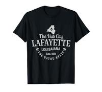Lafayette Louisiana Hub City Bayou State Estd 1821 Souvenir T-Shirt