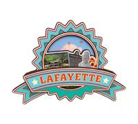 Lafayette Louisiana USA America Fridge Magnet 3D Wooden City Travel Souvenirs Handmade Crafts Refrigerator Magnets Stickers Home Decor Collection Gift