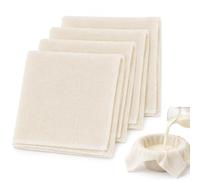 Lafefe 4 Pcs Cheesecloth Muslin Cloth Cotton Straining Cloth 50 x 50cm Reusable Food Grade Filter Cloth for Tofu Soy Milk Steaming Cooking