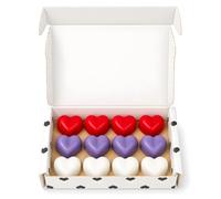 Lafefe Scented Wax Melts Heart Shape Set, 12PCS Soy & Beeswax Melts for Wax Burner, Long Lasting Home Fragrance Aromatherapy Wax Cubes, Romantic Gift Set for Women Wedding Valentine’s Day