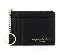 Lafefe Women's Wallet, Small Women's Wallet, Women's Leather Wallets and Card Holders, Black, 12 cm x 9 cm x 1.3 cm, Classic
