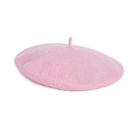 Lafefe Wool Beret hat Women, Female Autumn and Winter England Retro Hundred with Autumn Candy Colour Painter Octagonal Beret (Pink)