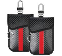 LAFEGIFT Faraday Car Key Signal Blocking Pouch with RFID Protection - Keyless Security, Pack of 2