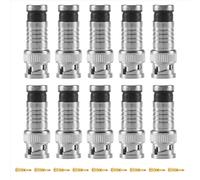 Lafeier 10 pcs BNC Compression Connector for Coax RG59 Cable CCTV Cameras