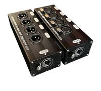 Lafeier 1Pc 4-Channel 3-Pin XLR Audio and over Network Cable Extender, DMX512 Signal Extender, Female