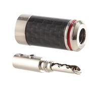 Lafeier 8Pcs Banana Plugs Hi-End HIFI DIY Carbon Fiber Copper Plated Rhodium Electrical Audio Jack Connector Plug