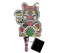 Lafeier Windshield Fortune Lucky Kitty Car LED Light Safe Stickers for JDM Glow Panel Decoration Accessories