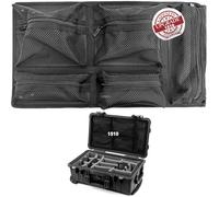 LAFENLIN Upgraded Lid Organizer for Pelican 1510, 5 Mesh Pockets, Screws Included, Fits 52 x 29 cm Cases, Camera Bag, Black, 20.12 x 11.18 inches, 1 Piece