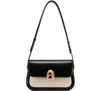 LA'FESTIN Genuine Leather Shoulder Purse for Women, Designer Handbag with Adjustable Strap, Going Out Crossbody Bag, White, 8.86" L * 2.95" W * 5.51" H