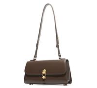 LAFESTIN Leather Shoulder Bag for Women, Small Handbag Purses with Adjustable Strap Designer Cute Crossbody, Brown, S