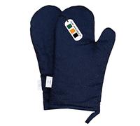 LAFFAIR Blue Oven Mitts - Premium Non-Slip Navy Oven Gloves - Stylish & Versatile Kitchen Mitts
