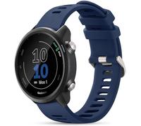 Laffav Compatible with Garmin Forerunner 245 Strap/Forerunner 55 Strap, 20mm Soft Silicone Sport Replacement for Garmin Vivoactive 3/Vivoactive 5/Venu/Venu Sq/Sq 2/Forerunner 165/645 Band,Dark Blue