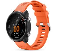Laffav Compatible with Garmin Forerunner 245 Strap/Forerunner 55 Strap, 20mm Soft Silicone Sport Replacement for Garmin Vivoactive 3/Vivoactive 5/Venu/Venu Sq/Sq 2/Forerunner 165/645 Band,Orange