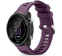 Laffav Compatible with Garmin Forerunner 245 Strap/Forerunner 55 Straps, 20mm Soft Silicone Sport Replacement for Garmin Vivoactive 3/Vivoactive 5/Venu/Venu Sq/Sq 2/Forerunner 165/645 Band, Plum