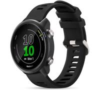 Laffav Compatible with Garmin Forerunner 245 Strap/Forerunner 55 Straps, 20mm Soft Silicone Sport Replacement for Garmin Vivoactive 3/Vivoactive 5/Venu/Venu Sq/Sq 2/Forerunner 165/645 Band, Black