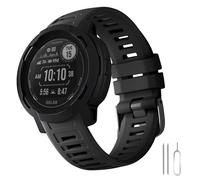 Laffav Compatible with Garmin Instinct Strap - Instinct 2 Strap, 22mm Soft Silicone Sport Replacement for Garmin Instinct - Instinct 2 - Solar - Tactical with Adapter Tools, Black