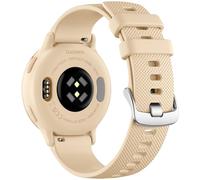 Laffav Compatible with Garmin Vivoactive 3 Strap - 20mm Strap for Vivoactive 5 - Venu 2 Plus Venu Sq Venu - Forerunner 245 645 55, Sport Soft Silicone Bands for Garmin Vivomove HR,MilkTea