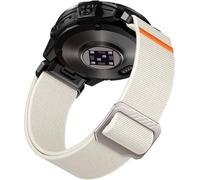 Laffav Strap Compatible with Garmin Fenix 6 Pro Strap/Fenix 6/Fenix 5/Fenix 7 Pro/Fenix 7 Strap, Nylon Stretchy QuickFit 22mm Strap for Garmin Instinct/Epix 2 Pro 47mm/Forerunner 965/955,Starlight