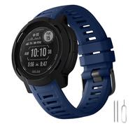 Laffav Strap Compatible with Garmin Instinct/Instinct 2 Strap, 22mm Soft Silicone Sport Strap Replacement for Garmin Instinct/Garmin Instinct 2/Solar/Tactical with Adapter Tools, NavyBlue