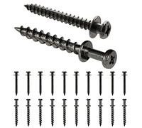 laffeya Picture Hanging Screws, Double-Headed Bear Claw Screw, 4in1 Hooks for Sawtooths, D-Rings, Wire and Keyholes (40, Black Mix Size)