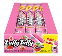 Laffy Taffy Strawberry Candy Rope, Pack of 24 x 23G - Individually Wrapped, Chewy American Candy for Kids, Teens & Adults, Kosher Certified Sweets - Ideal Holiday & Halloween Sweets
