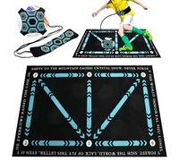 Lafisun Football Training Mat, Non-Slip Shock Football Skills Mat with Football Kick Trainer, Football Gifts for Boys for Improving Dribbling Footstep Adults Kids Equipment(60 x 90CM)