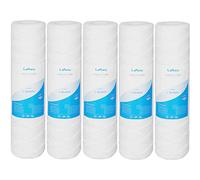 Lafiucy 1 Micron 10" x 2.5" String Wound Sediment Water Filter Cartridge,5 Pack,Whole House Sediment Filtration, Universal Replacement for Most 10 inch RO Unit