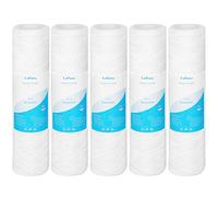 Lafiucy 20 Micron 10" x 2.5" String Wound Sediment Water Filter Cartridge,5 Pack,Whole House Sediment Filtration, Universal Replacement for Most 10 inch RO Unit