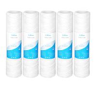 Lafiucy 30 Micron 10" x 2.5" String Wound Sediment Water Filter Cartridge,5 Pack,Whole House Sediment Filtration, Universal Replacement for Most 10 inch RO Unit