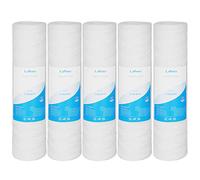 Lafiucy 5 Micron 10" x 2.5" String Wound Sediment Water Filter Cartridge,5 Pack,Whole House Sediment Filtration, Universal Replacement for Most 10 inch RO Unit