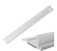 lafo Aluminium Cutting Ruler 30cm - Raised Grip Safety Metal Ruler with Non-Slip Backing, Laser Precision Scale, Anti-Smudge Edge - Professional Craft, Sewing, DIY & Measurement