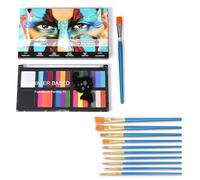 lafo Face Painting Kit, 26 Color Face Paint Set for Kids Adults, Non-Toxic Water-Based Face Paint Palette with 11 Brushes for Halloween Makeup, Christmas, Carnival