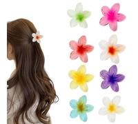 lafo Pack of 8 Flower Hair Clips, Cute Acrylic Hair Clips for Women Hair, Colourful Flowers Hair Accessories for Women, Cute Flower Shaped for Women Girls Hair Styling Accessories