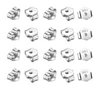 lafomukea 20 Pcs 925 Sterling Silver Earring Backs Replacements for Earrings Studs Posts Secure Studs Backings Safety Locking Butterfly Earrring Stopper