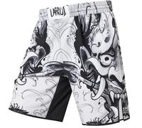 LAFROI Mens Boxing Shorts Jiu Jitsu MMA Cross Training Fighting Trunks Activewear with Drawstring-QJK06 Hannya Size XL