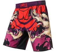 LAFROI Mens Boxing Shorts Jiu Jitsu MMA Cross Training Fighting Trunks Activewear with Drawstring-QJK06 Blood Moon Size XL