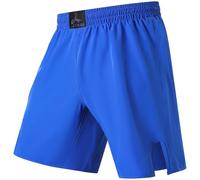 LAFROI Men's Fighting Jiu Jitsu MMA Cross Training Grappling Thai Boxing Shorts Trunks Blue Size LG