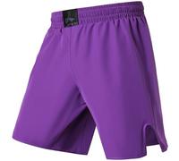 LAFROI Men's Fighting Jiu Jitsu MMA Cross Training Grappling Thai Boxing Shorts Trunks Purple Size XL