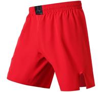 LAFROI Men's Fighting Jiu Jitsu MMA Cross Training Grappling Thai Boxing Shorts Trunks Red Size XL