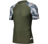 LAFROI Men's Short Sleeve UPF 50+ Baselayer Skins Compression Rash Guard (Leisure, MD)