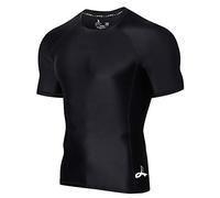 LAFROI Men's Short Sleeve UPF 50+ Baselayer Skins Compression Rash Guard (Sym Black, MD)