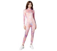 LAFUFU KPOP Cosplay Costume,K-pop Cosplay Jumpsuit,Womens One Piece Jumpsuit with Gradient Camouflage for Halloween Carnival Party (Pink, M)