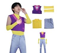 LAFUFU Kpop Cosplay Costume,Saja Boys Cosplay Costume Jinu Friend Cosplay Purple Vest with Jeans,Hand Sleeve for Halloween,Comic-Con,Performance (Purple Vest+Pant, XL)