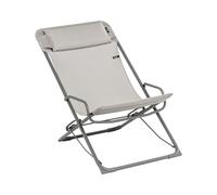 Lafuma Mobilier - Folding reclining deckchair - Transaswing Plus Batyline Terre - Grey Grey one size
