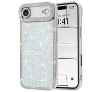 Lafunda for iPhone Air Cute Case for Women Girls, Bling Glitter Luxury Diamond Sparkle Shiny Case Full Camera Protection Shockproof Silicone TPU Phone Cover for iPhone 17 Air 6.5", White