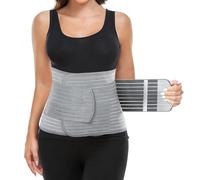 LAFUYSO Postpartum Belly Band & Abdominal Binder - Adjustable Waist & Pelvis Support for Back Pain, Hernia & C-Section Recovery - 9.5" Bamboo Charcoal Compression Wrap (Large/X-Large)
