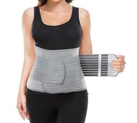 LAFUYSO Postpartum Belly Band & Abdominal Binder - Adjustable Waist & Pelvis Support for Back Pain, Hernia & C-Section Recovery - 9.5" Bamboo Charcoal Compression Wrap