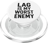 Lag Is My Worst Enemy Funny Video Gamer Gaming PopSockets PopGrip for MagSafe